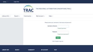 
                            5. My Account - The Regional Automation Consortium (TRAC) - TRACpac