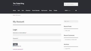
                            12. My Account – The Ticket King