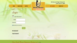 
                            10. My Account - Umi Sushi House Japanese Restaurant