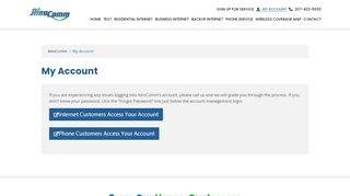 
                            5. My Account with AiroComm | Online Log In | Bangor, Maine