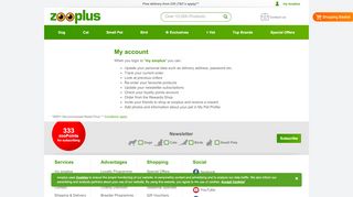
                            2. My account - ZooPlus
