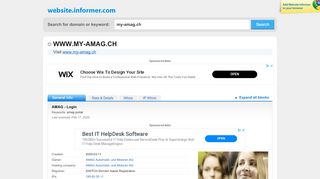 
                            12. my-amag.ch at WI. AMAG - Login - Website Informer