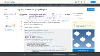 
                            1. My app crashes on google sign-in - Stack Overflow