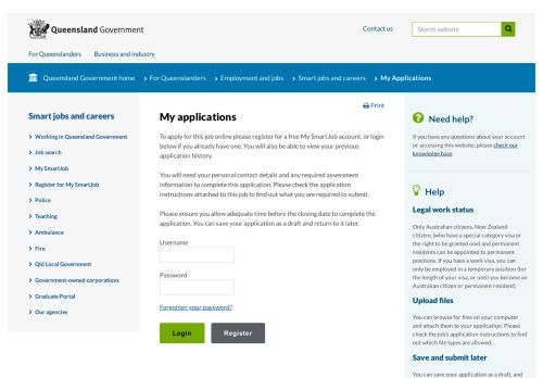 
                            13. My Applications | Employment and jobs | Queensland ... - Smart Jobs