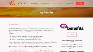 
                            2. my-benefits eClaims® - Cinup