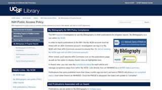 
                            12. My Bibliography & Progress Reports - NIH Public Access Policy ...