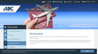 
                            4. My booking - ABC Travel Service