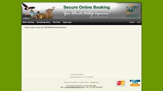 
                            5. My Booking History Page - KZNWildLife Accommodation Bookings