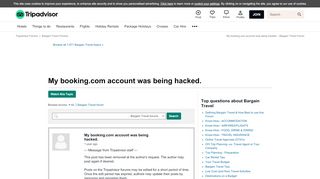 
                            9. My booking.com account was being hacked. - Bargain Travel Message ...