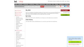 
                            7. My BSI section of the BSI Shop