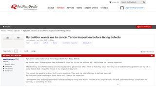 
                            13. My builder wants me to cancel Tarion inspection before fixing ...