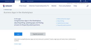
                            9. My Business Apps - Help | Swisscom