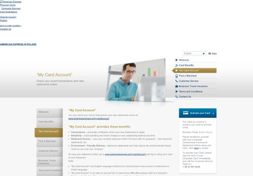 
                            9. My Card Account - Corporate Cards - American Express