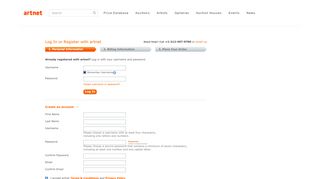 
                            2. My Cart: Login - artnet