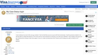 
                            8. My Case Status login - K-1 Fiance(e) Visa Process & Procedures ...