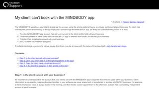 
                            10. My client can't book with the MINDBODY app - MINDBODY Support