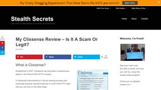 
                            13. My Clixsense Review - Is It A Scam Or Legit? | Stealth Secrets
