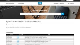 
                            5. My Cloud Dashboard Online User Guide and Solutions | WD Support