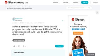 
                            4. My company uses Runzheimer for its vehicle program but only reim ...