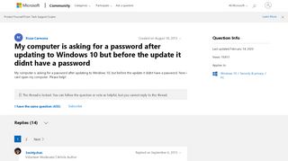 
                            1. My computer is asking for a password after updating to Windows 10 ...
