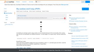 
                            6. My cookies won't stay (PHP) - Stack Overflow