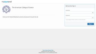 
                            1. My course eval portal - The American College of Greece
