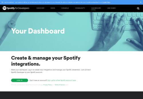 
                            4. My Dashboard | Spotify for Developers