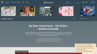 
                            5. My Dear Instruments - Die Online-Musikerschmiede - Startnext