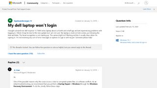 
                            6. My dell laptop won't login - Microsoft Community