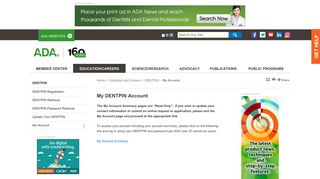 
                            4. My DENTPIN Account - American Dental Association