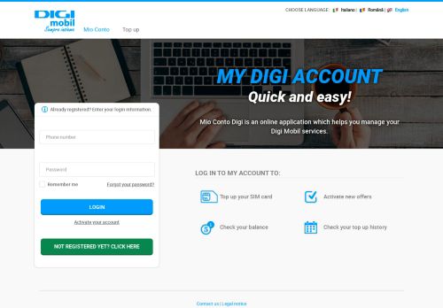 
                            7. My Digi Account - Mio Conto Digi - Digi Mobil