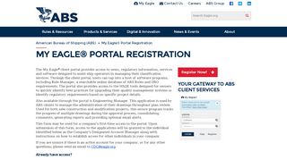 
                            6. My Eagle Registration page - American Bureau of Shipping