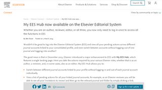 
                            1. My EES Hub now available on the Elsevier Editorial System