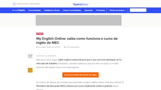 
                            13. My English Online: saiba como funciona o curso de inglês do MEC