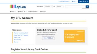 
                            3. My EPL Account | Edmonton Public Library