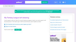 
                            7. My Fantasy League isn't showing | Yahoo Help - SLN6386