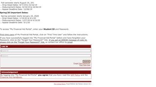 
                            13. (My Financial Aid Portal) Student Log In