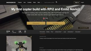 
                            6. My first copter build with RPi2 and Emlid Navio2 | Hackaday.io