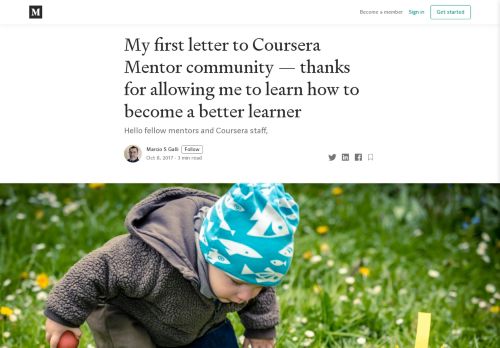 
                            6. My first letter to Coursera Mentor community — thanks for allowing me ...