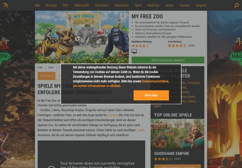 
                            5. My Free Zoo kostenlos spielen | Browsergames.de