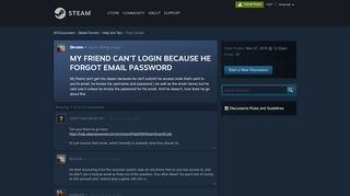 
                            13. MY FRIEND CAN'T LOGIN BECAUSE HE FORGOT EMAIL PASSWORD :: Help and ...
