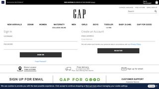 
                            10. My GAP Account Login | Gap® EU