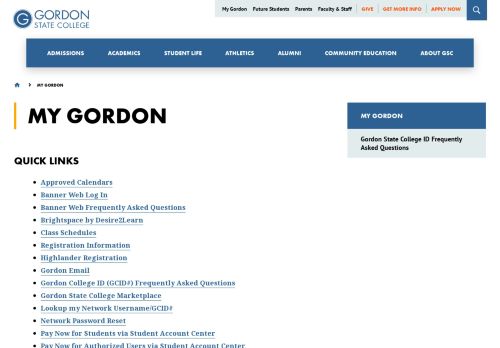 
                            5. My Gordon - Gordon State College