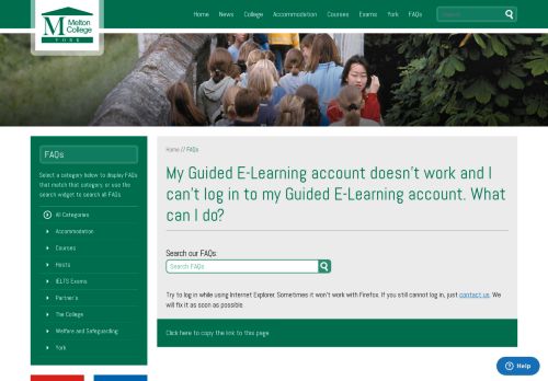 
                            5. My Guided E-Learning account doesn't work and I can't log in to my ...