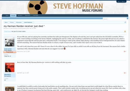 
                            9. my Harman/Kardon receiver just died * | Steve Hoffman Music Forums