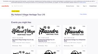 
                            11. My Holland Village Heritage Tour (16 September 2018) Tickets, Sun ...