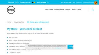 
                            2. My Home - your online account | Ongo Partnership