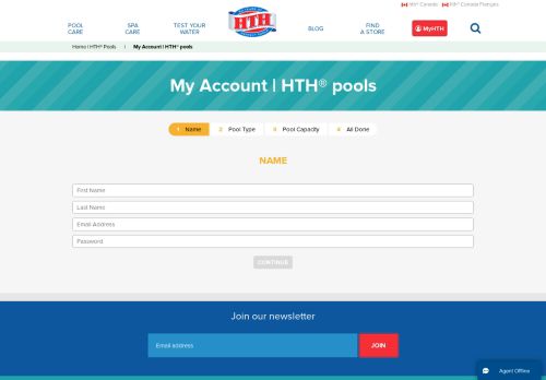 
                            1. My hth Water Testing Account - hth® Pool Supplies