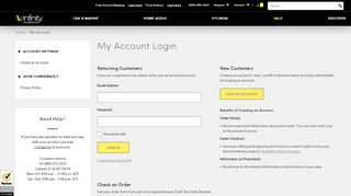 
                            4. My Infinity Account Login - Infinity Speakers