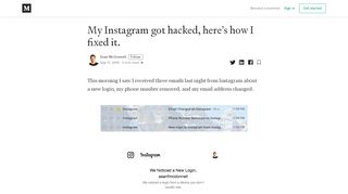 
                            7. My Instagram got hacked, here's how I fixed it. – Sean McDonnell ...